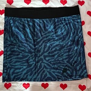 Zebra Print Blue /Black Fitted skirt